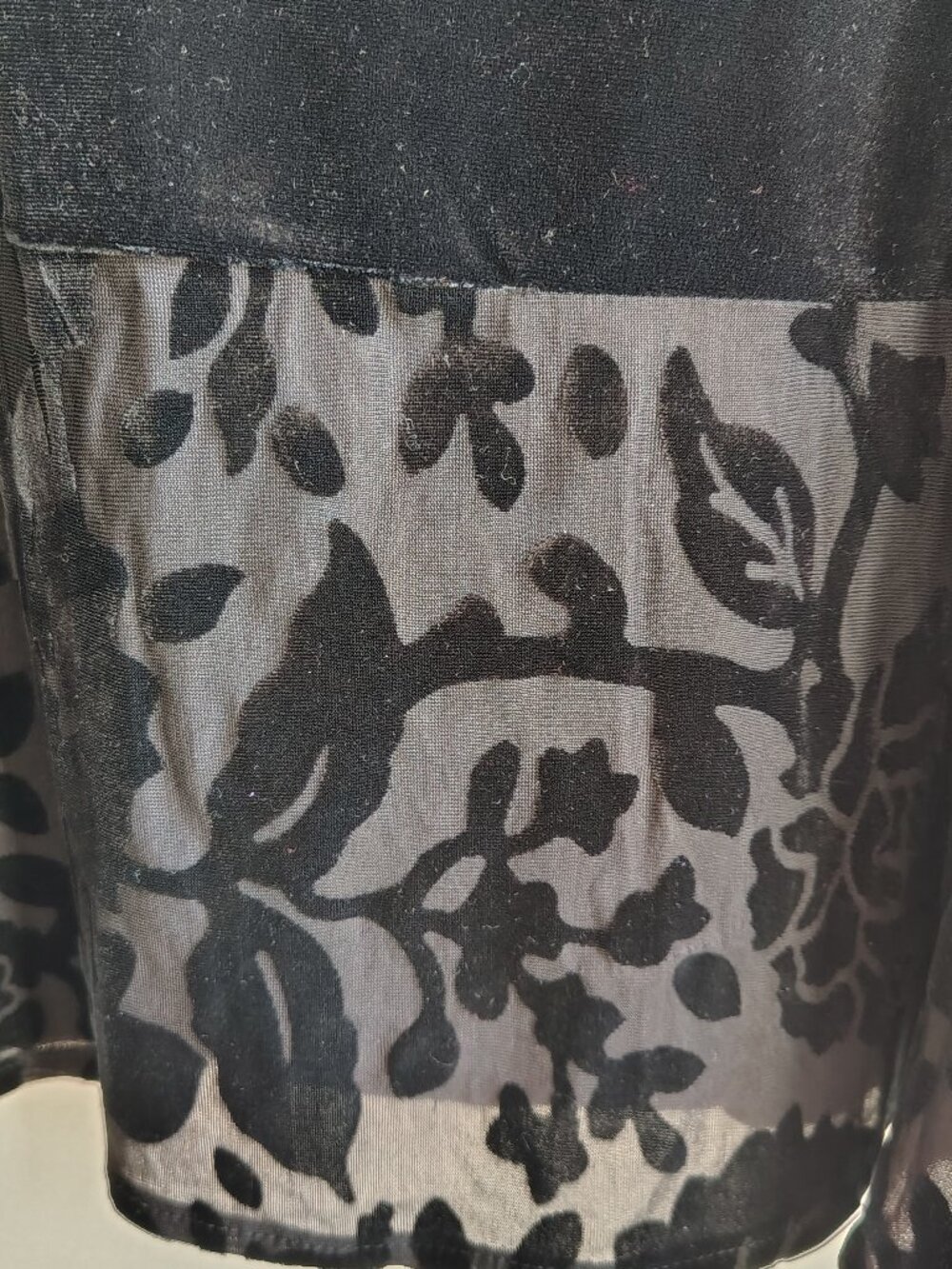 Womens Velvet Skirt with Sheer Hem NWT - Picture 5 of 5